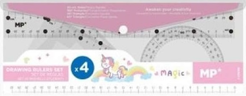 Set geometrie cu 4 piese