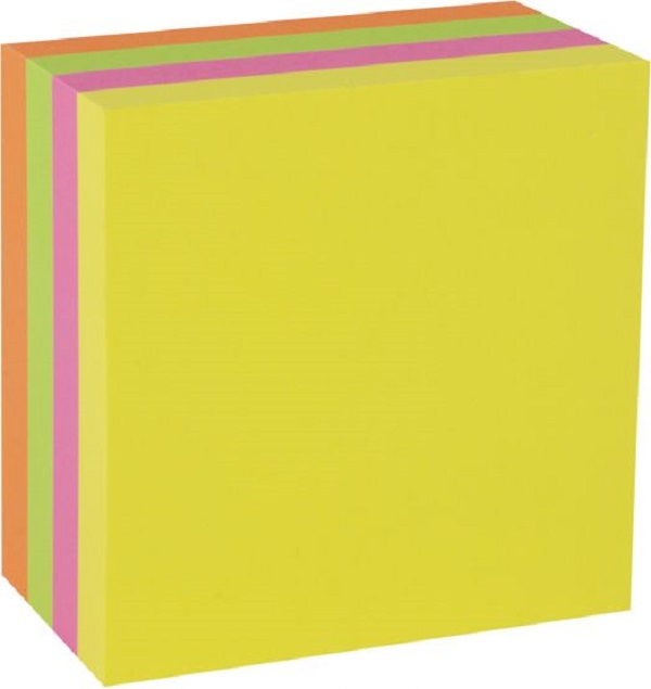 Cub notite adezive. Culori neon