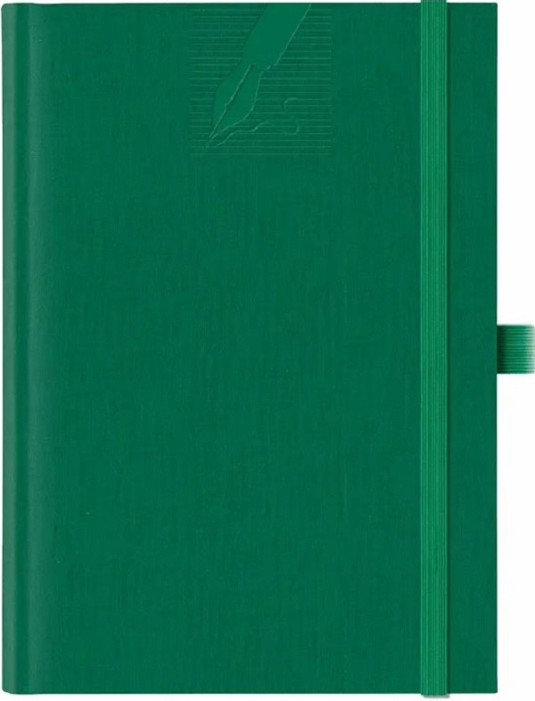 Agenda A5 nedatata. Verde