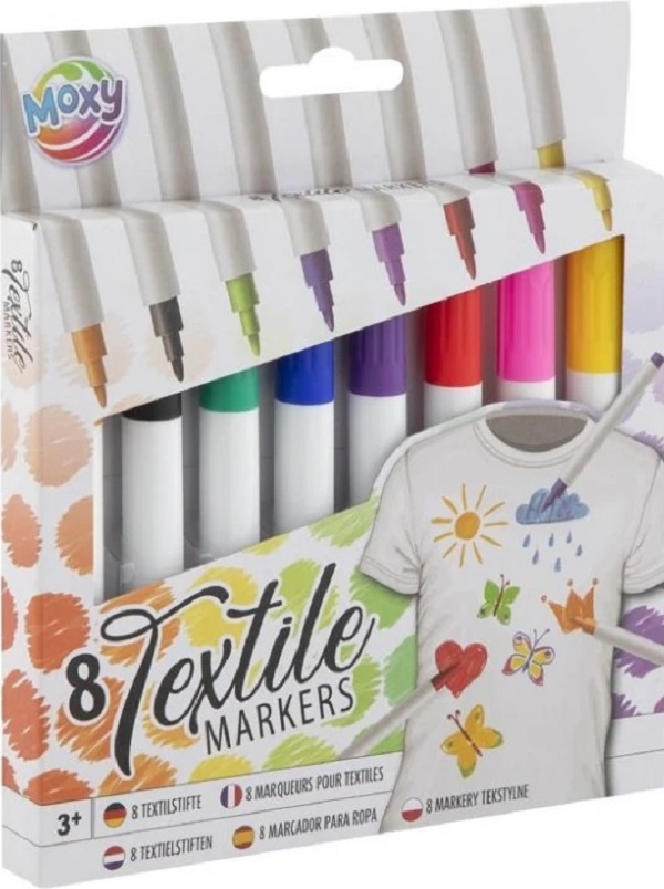 Set 8 markere pentru textile