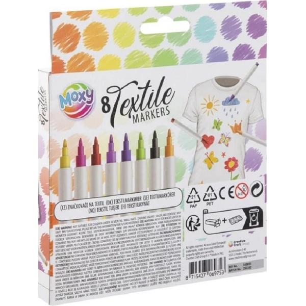Set 8 markere pentru textile