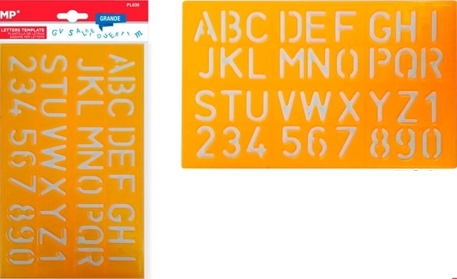 Sablon litere si cifre 25 cm
