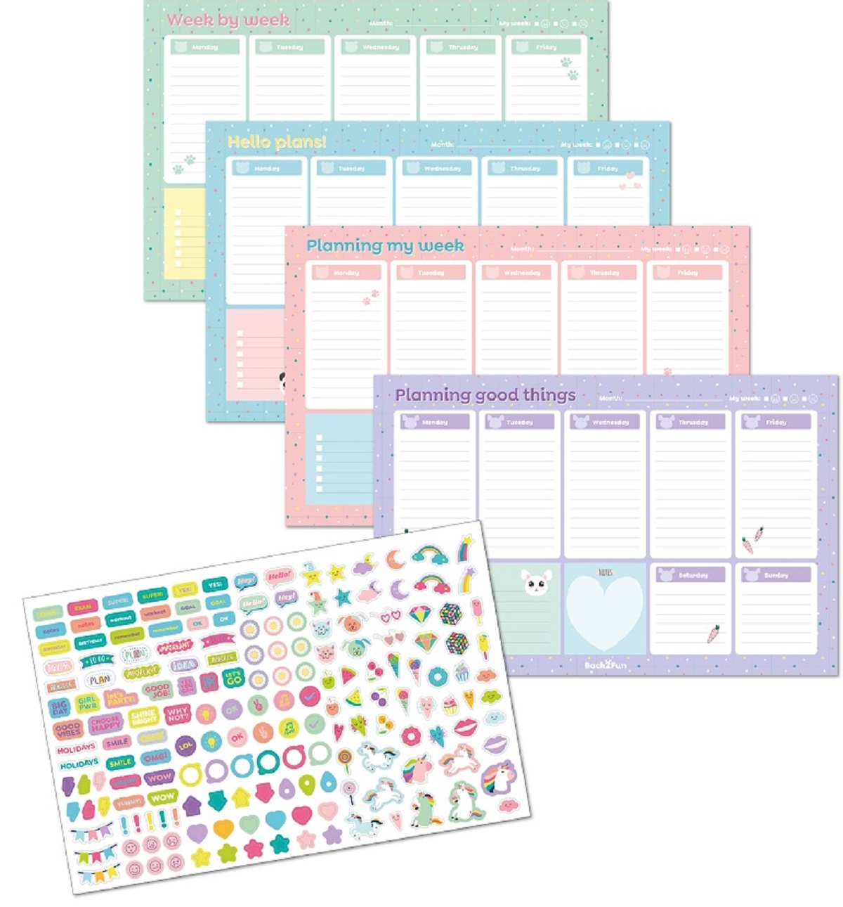 Planner saptamanal. A4