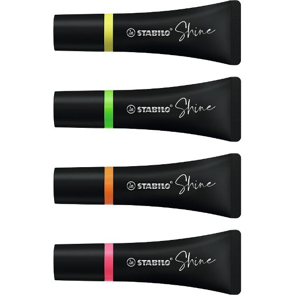 Set 4 culori: Textmarker Stabilo Shine