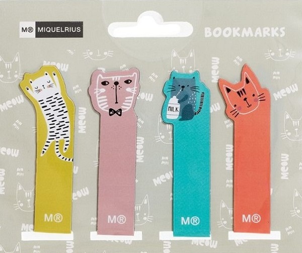 Set 4 semne de carte magnetice: Meow