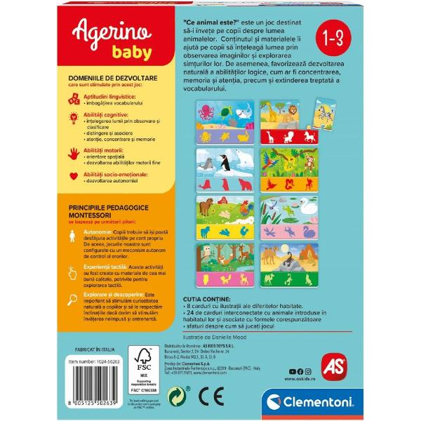 Joc educativ Agerino Baby: Ce animal este. Montessori