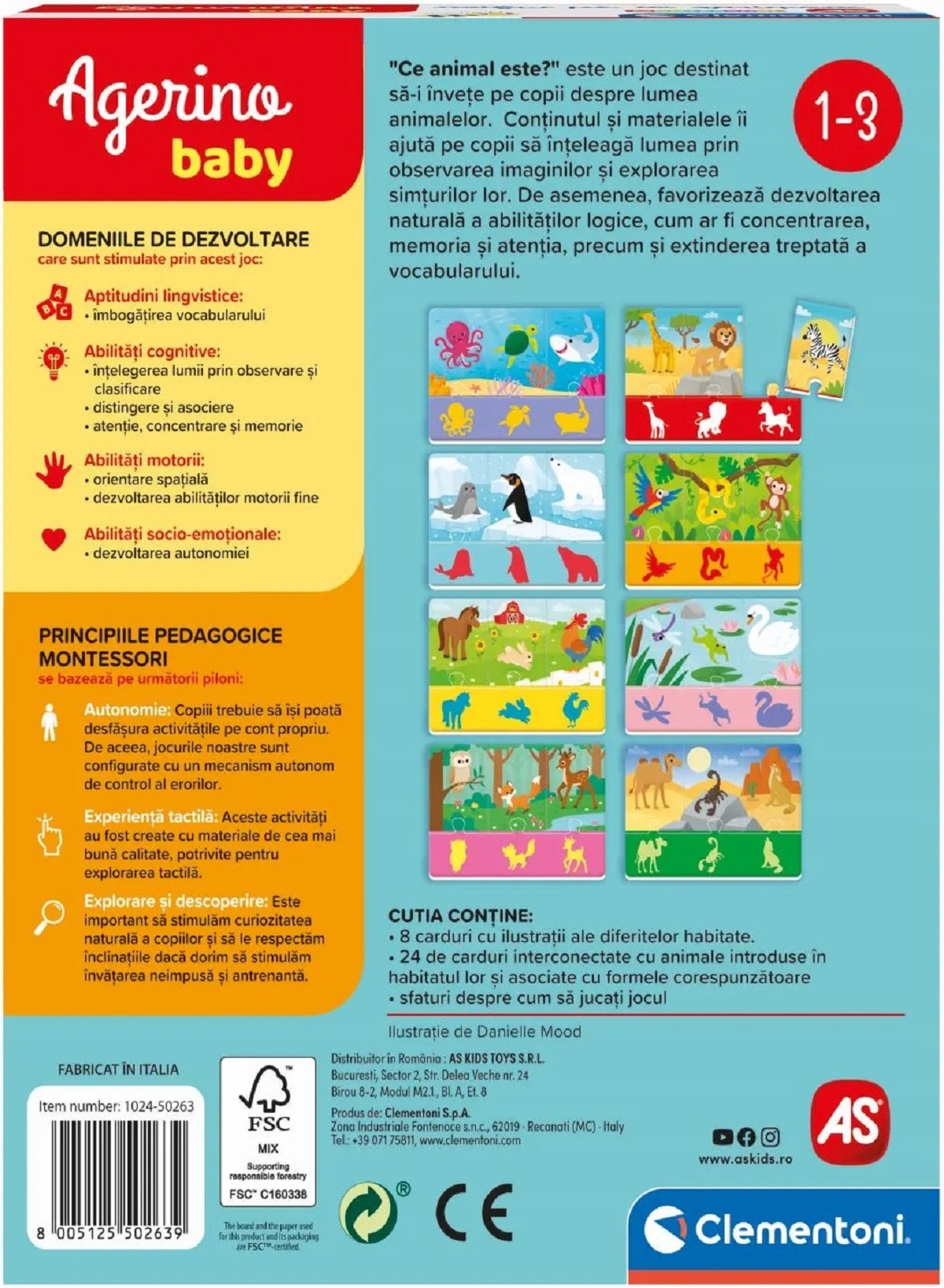 Joc educativ Agerino Baby: Ce animal este. Montessori