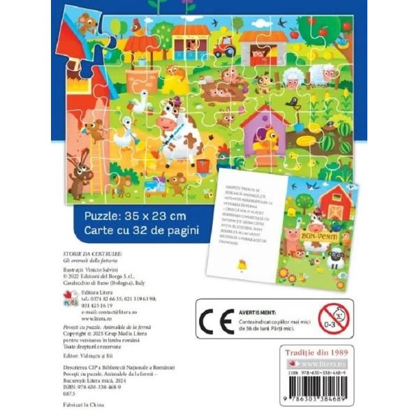 Animalele de la ferma. Povesti cu puzzle - Anna Casalis