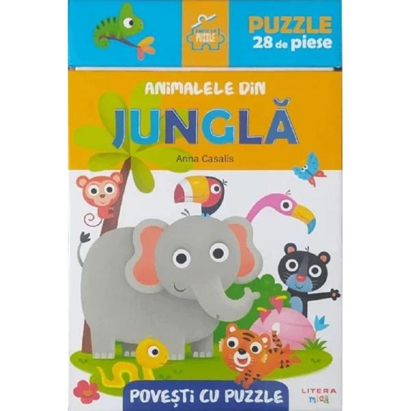 Animalele din jungla. Povesti cu puzzle - Anna Casalis