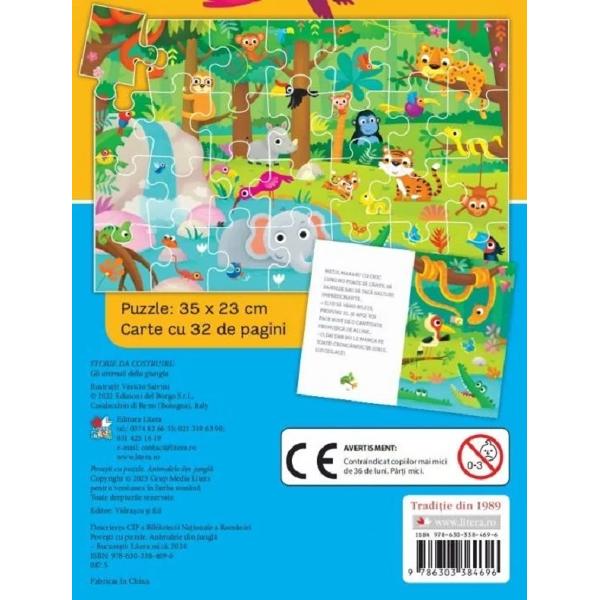 Animalele din jungla. Povesti cu puzzle - Anna Casalis