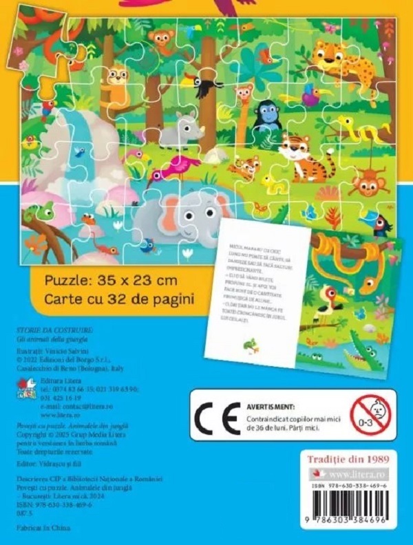 Animalele din jungla. Povesti cu puzzle - Anna Casalis