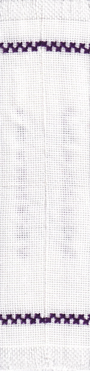 Semn de carte. Motiv traditional: Broderie mov mov inchis