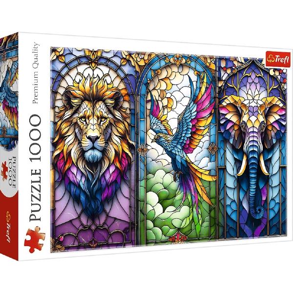 Puzzle 1000. Animale in vitraliu
