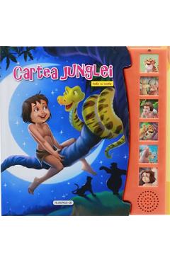 Coperta cărții 'Cartea junglei. Carte cu sunete'