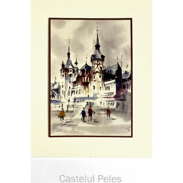 Set 1 color: Suvenir din Transilvania. Reproduceri pe carton cu monumente din Romania