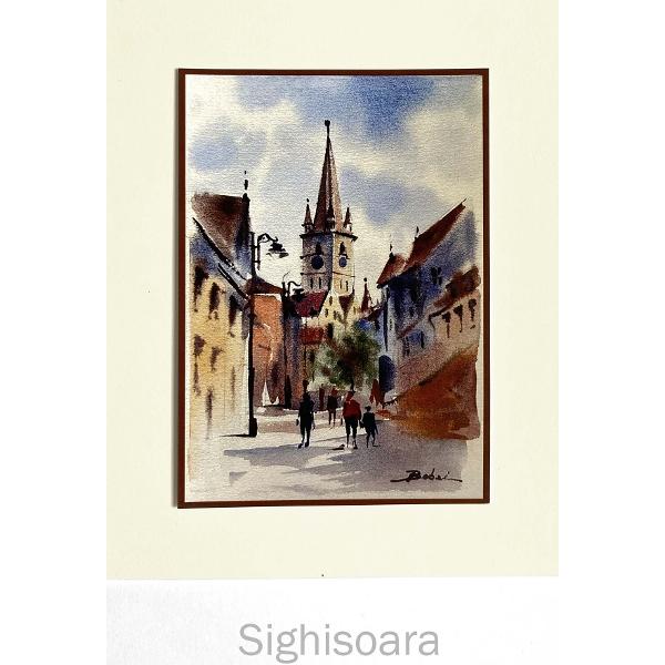 Set 1 color: Suvenir din Transilvania. Reproduceri pe carton cu monumente din Romania