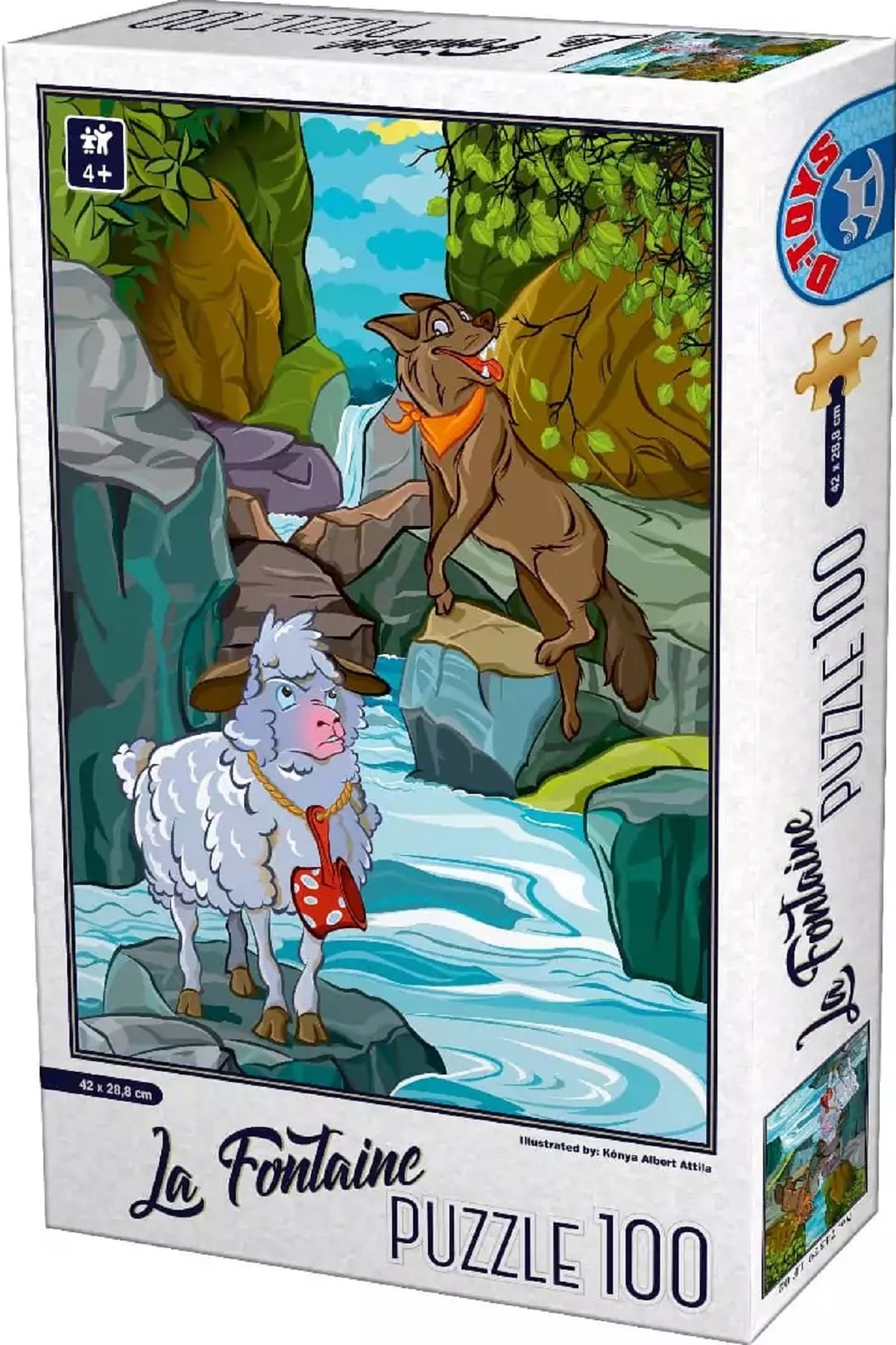 Puzzle 100: La Fontaine. Lupul si mielul