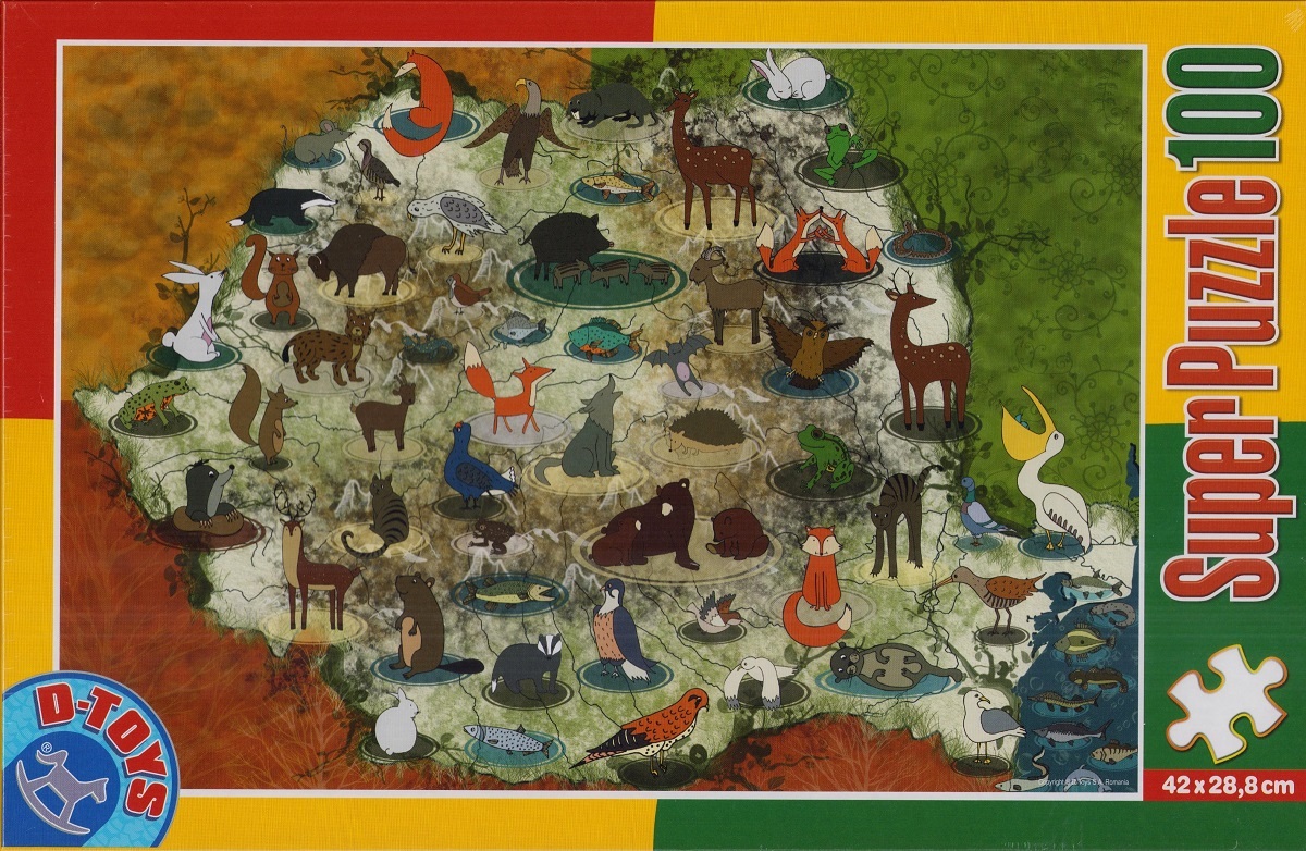 Super Puzzle 100: Animale din Romania