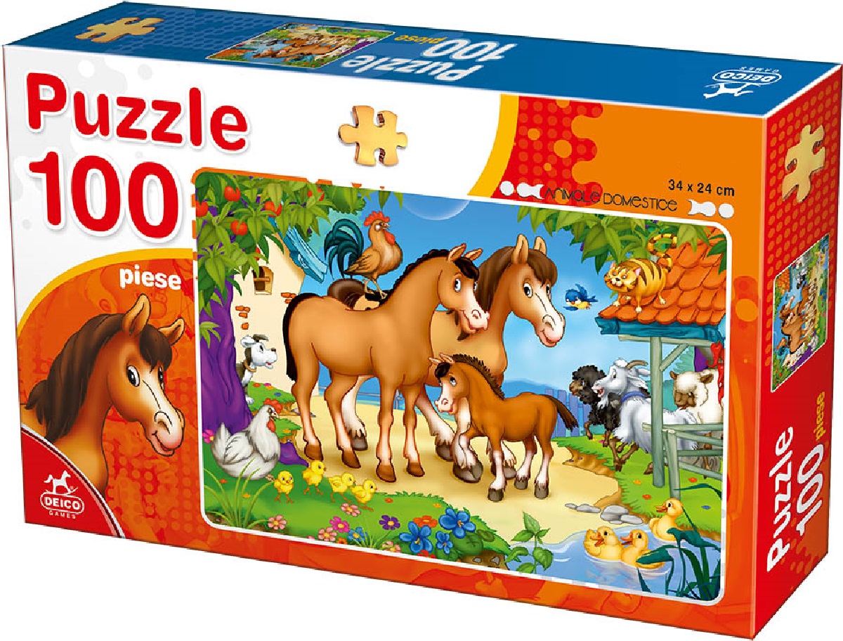 Puzzle 100. Animale domestice