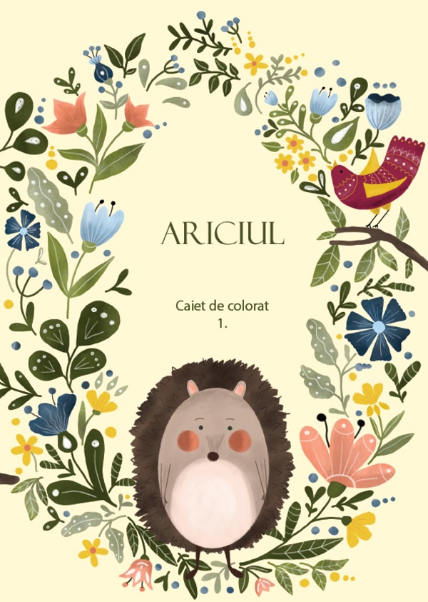 Ariciul. Caiet de colorat 1