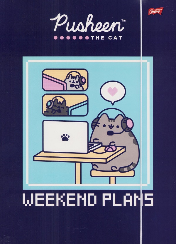 Mapa A4 cu elastic. Pusheen