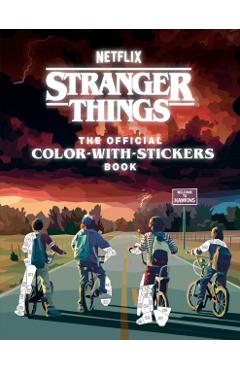 Coperta cărții 'Stranger Things: The Official Color-with-Stickers Book - Random House Worlds'