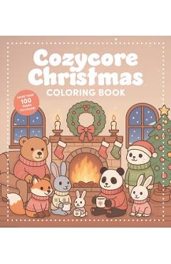 Coperta cărții 'Cozycore Christmas Coloring Book -'