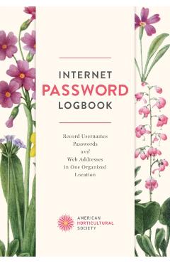 AHS Internet Password Logbook -