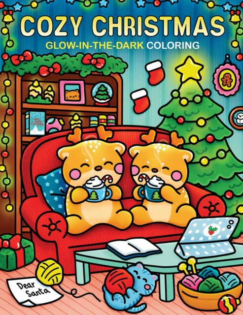 Coperta cărții 'Cozy Christmas Glow-in-the-Dark Coloring -'