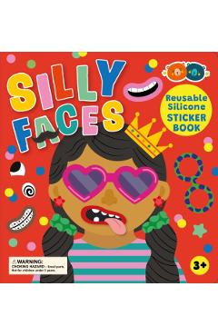Silicone Sticker Book - Silly Faces -