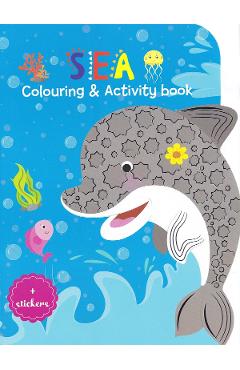 Poza produsului Carte de colorat cu activitati. Viata marina