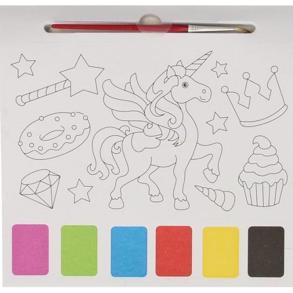 Bloc magic de colorat. Unicorn
