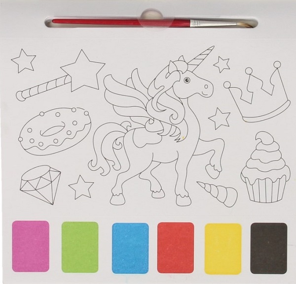 Bloc magic de colorat. Unicorn