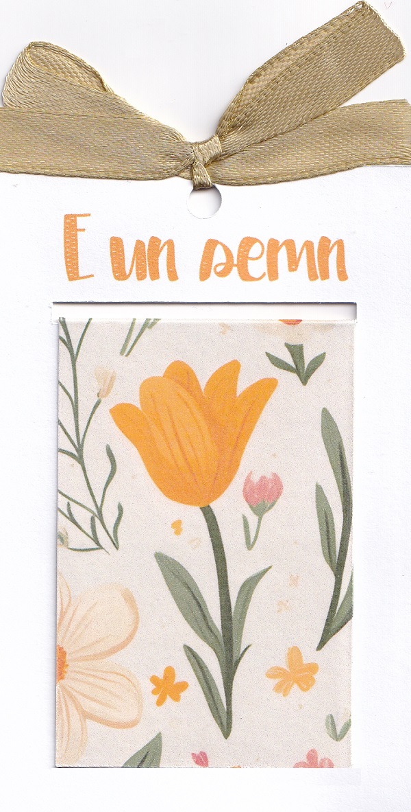 Semn de carte magnetic: Floral. Model 7