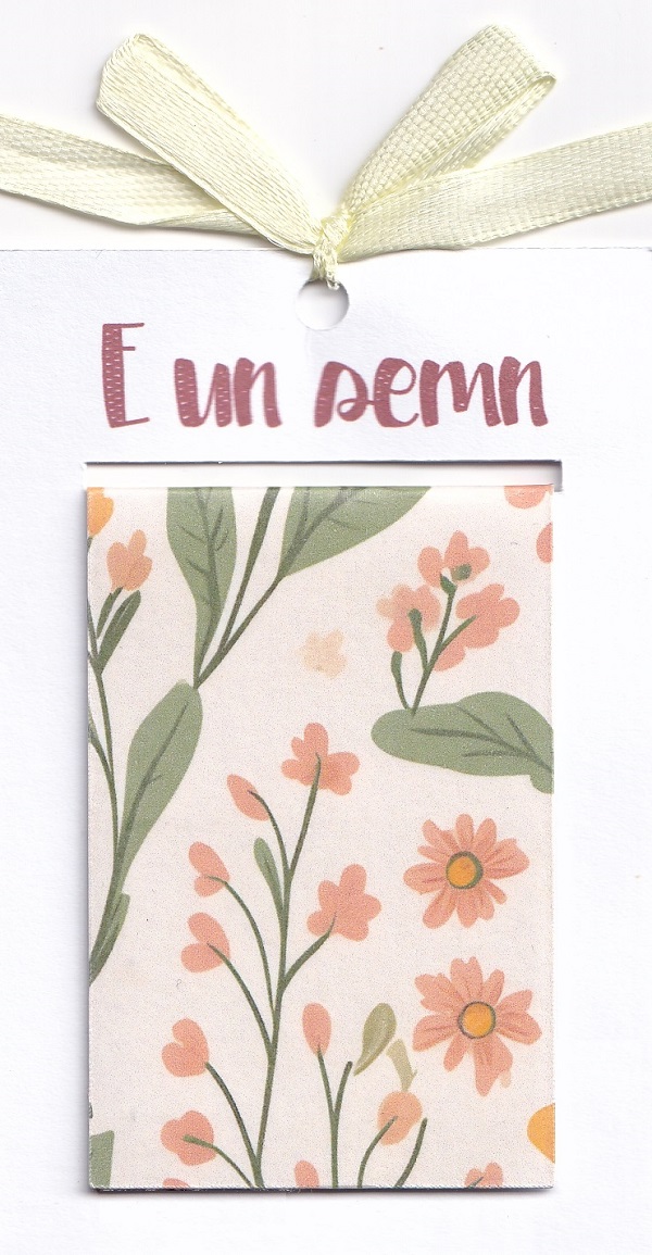 Semn de carte magnetic: Floral. Model 10