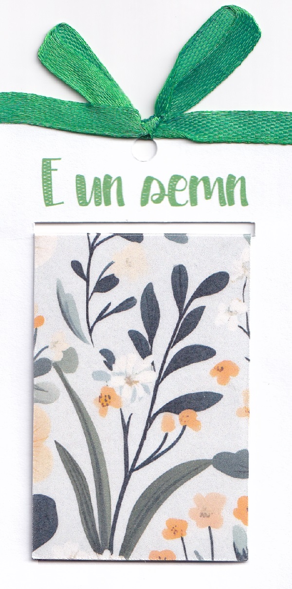 Semn de carte magnetic: Floral. Model 11