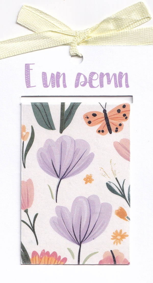 Semn de carte magnetic: Floral. Model 12