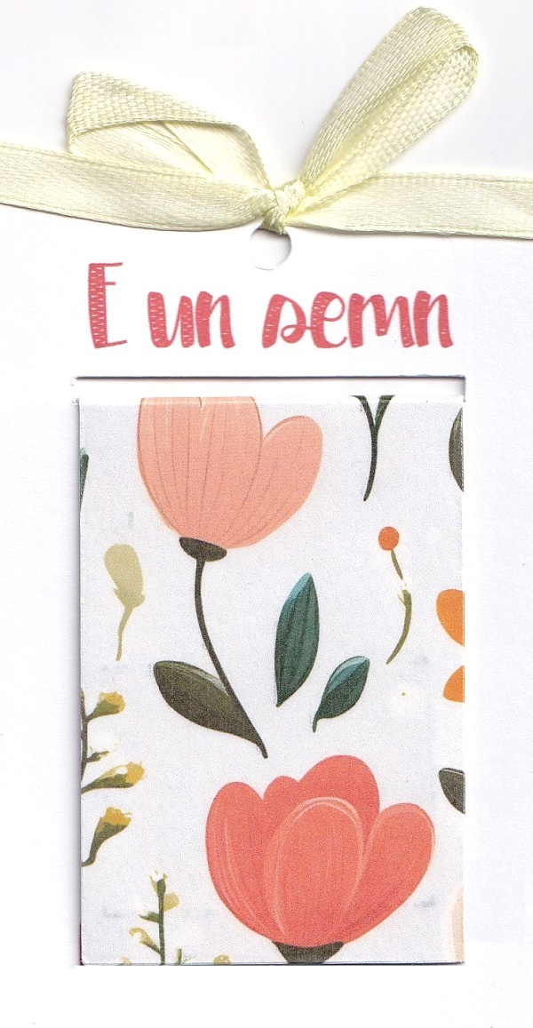 Semn de carte magnetic: Floral. Model 2