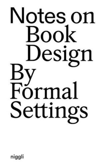 Coperta cărții 'Notes on Book Design - Amanda-li|lindskrog Kollberg'