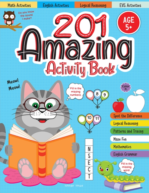 201 Amazing Activity Book - Fun Activities and Puzzles for Children Spot the Difference, Logical Reasoning, Patterns & Tracing - 