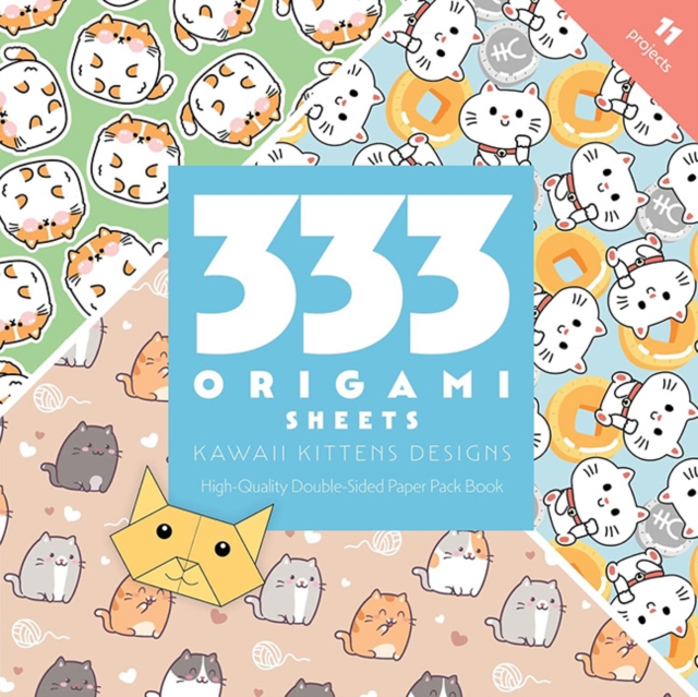 Coperta cărții '333 Origami Sheets Kawaii Kittens Designs -'