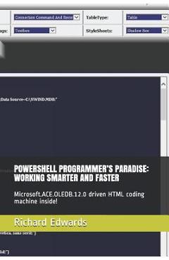 Coperta cărții 'Powershell Programmer's Paradise: Working Smarter and Faster: Microsoft.Ace.Oledb.12.0 Driven HTML Coding Machine'