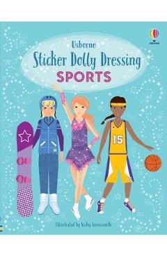 Coperta cărții 'Sticker Dolly Dressing Sports - Fiona Watt'