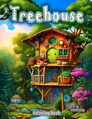 Coperta cărții 'Treehouse Coloring Book - Robert Thomas Hosking'