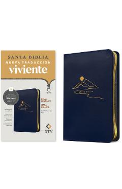Coperta cărții 'Biblia Compacta Ntv, Letra Gigante de Zíper Con Filament (Sentipiel, Azul, Letra Roja) -'
