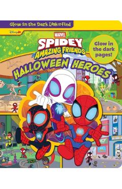 Poza produsului Disney Junior Marvel Spidey and His Amazing Friends: Halloween Heroes Glow in the Dark Look and Find - 