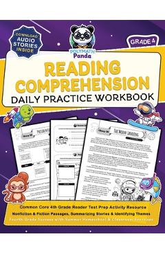 Coperta cărții 'Reading Comprehension Grade 4 Daily Practice Workbook: Common Core 4th Grade Reader Test Prep Activity Resource'