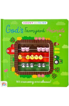 Coperta cărții 'God's Farmyard Animals: A Count and Slide Book -'