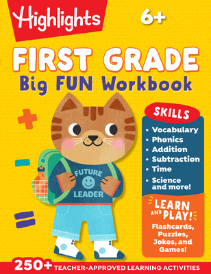Coperta cărții 'First Grade Big Fun Workbook: 256-Page Activity Workbook for First Graders, Vocabulary, Math, Science and More -'