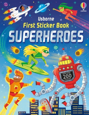 Coperta cărții 'First Sticker Book Superheroes - Kate Nolan'